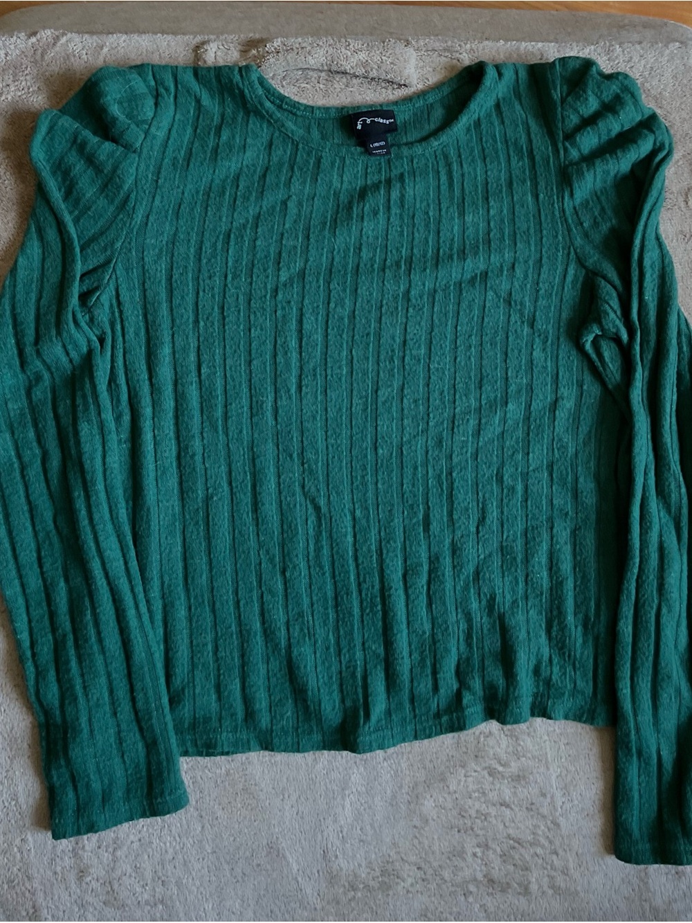 art class Emerald Green Ribbed Crewneck Sweater Large 10/12